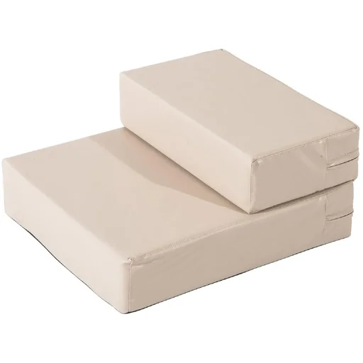 "Pet Stairs Dog Stairs Cat Stairs Mat for Pets Foldable Yellow-brown L42 x W39 x H20 cm image"
