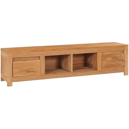 "TV cabinet 135x30x35 cm solid teak image"