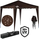 Capri Pop-up Party Tent, Dark Brown, 3x3m