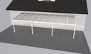 Patio roof Premium, white, 9135 x 3060 mm - Polycarbonate multi-wall sheets 16 mm, white striped