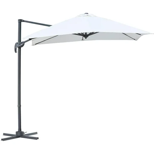 "Parasol 245 x 245 cm crank parasol cantilever parasol with crank mechanism sun protection aluminum Roma parasol tilt angle ver image"
