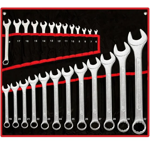 "Complete 25-piece wrench set - Chrome Vanadium - 6-32mm image"