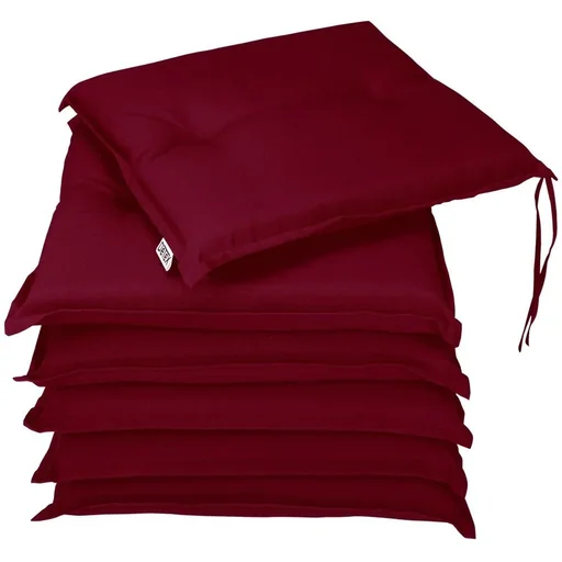 "Seat cushions - set of 6 - Boston Red - 43x39x5cm image"