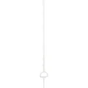 White plastic post with riser, 158 cm (5 pieces)
