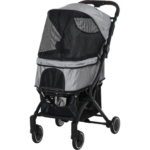 "Pet buggy with folding function brown, black image"