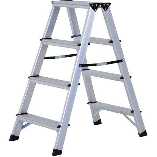 "Stepladder with 4 steps silver image"