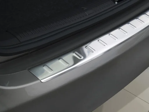 "Loading sill protection Skoda Fabia II Combi/profiled / stainless steel, built from 2007-2010 image"