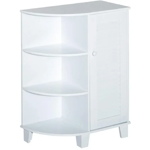 "Corner cabinet bathroom cabinet standing cabinet white image"