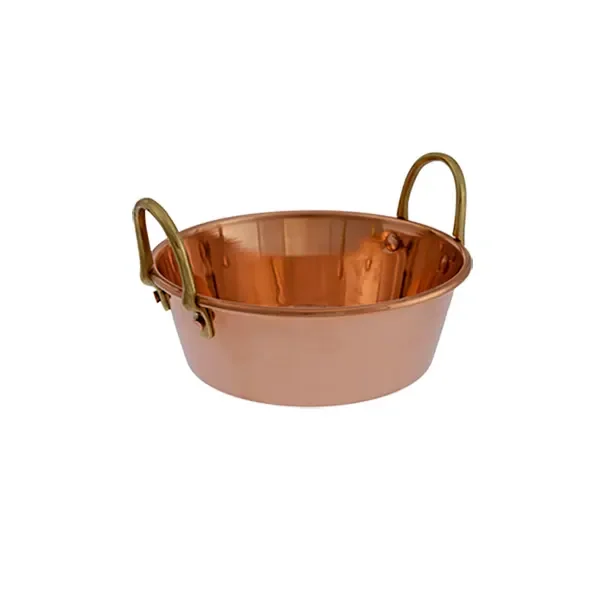 "Pot, Kookpan voor marmelade - koper en messing, Doorsnede: 16 cm image"
