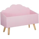 Wooden toy box - Pink - 58x28x45 cm