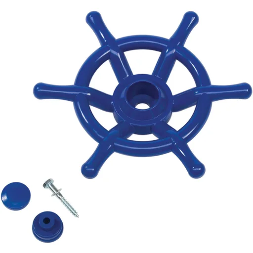 "Boat wheel blue image"