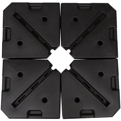 "Parasol weight 4-part, black image"