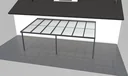 Patio roof Premium, anthracite, 7120 x 4060 mm - Polycarbonate multi-wall sheets 16 mm, bronze