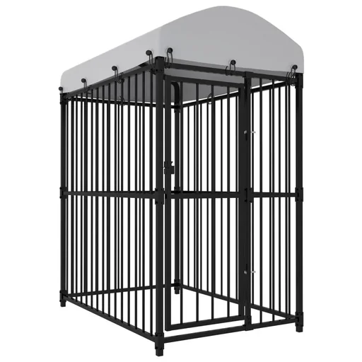"Outdoor dog house with roof 1 image"
