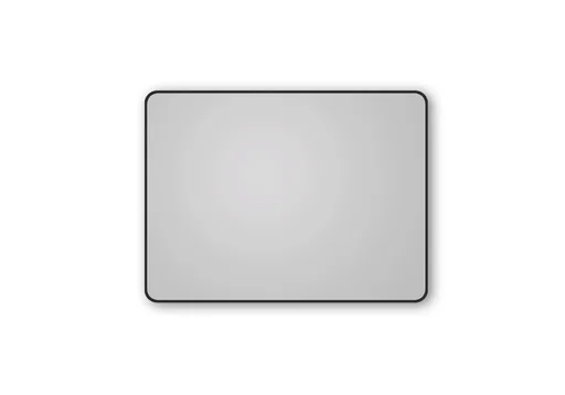 "Wall mirror "Black Living" - 80 x 60 cm - Bathroom mirror with high-quality and robust aluminum frame image"