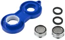 Aerator key with 2 mixing nozzles