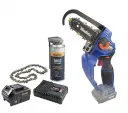 Cordless one-handed power saw "X-SAW II" + EverSharp + 4.0 Ah battery + quick charger + titanium chain