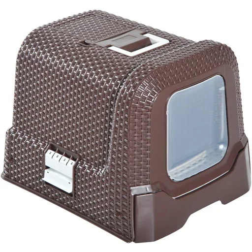"Cat litter box with scoop image"