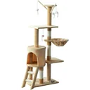 Cat tree scratching post cat scratching post climbing tree 4 toys beige