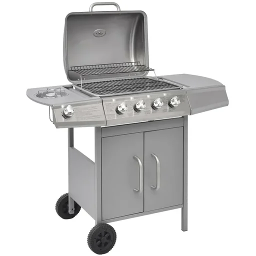 "Gas grill 4+1 cooking zone silver image"
