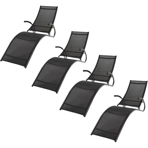 "Pro garden lounger - 4 pieces - foldable image"