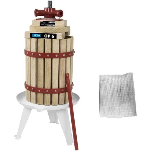 "Fruit and wine press OP 6L with extra pressing cloth image"