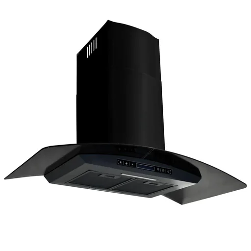 "Wall hood 756 m³/h 90 cm stainless steel black image"