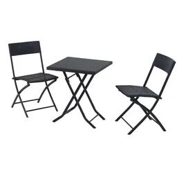 Balkonset van polyrattan, 3-delige tuinmeubelset, balkonmeubels