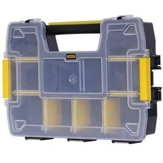 "Stackable tool case - 10 storage compartments - 29.5 x 6.5 x 21.5 cm image"