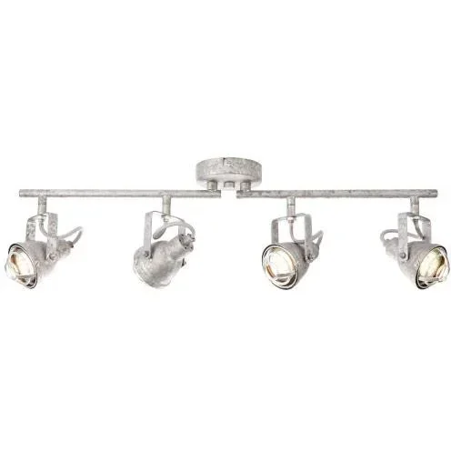 "Ceiling light Bente 4-lights industrial concrete grey incl. 4 x 4W LED image"