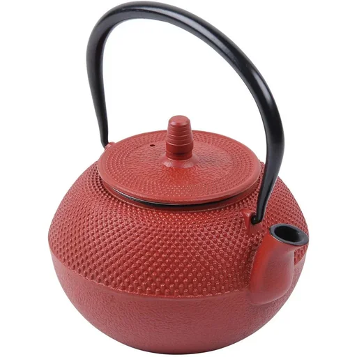 "Cast iron tea kettle - 1250 ml - red image"