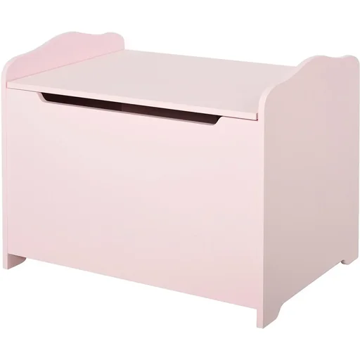 "2-in-1 children's bench with storage space pink image"