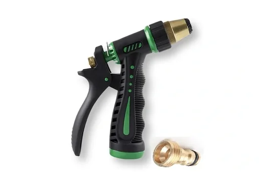 "Garden spray gun aluminum with threaded connection for plug-in systems image"