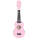 Ukulele string instrument beginner nylon strings birch wood pink 53 x 17.5 x 6.2 cm