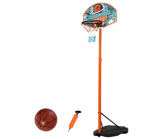 "Basketball stand with ball image"
