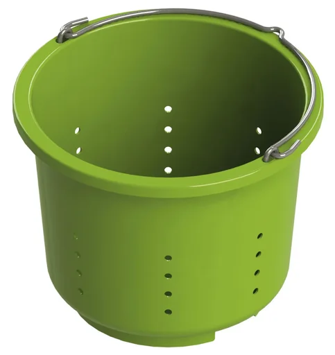 "Feed bucket with ventilation holes, color green image"