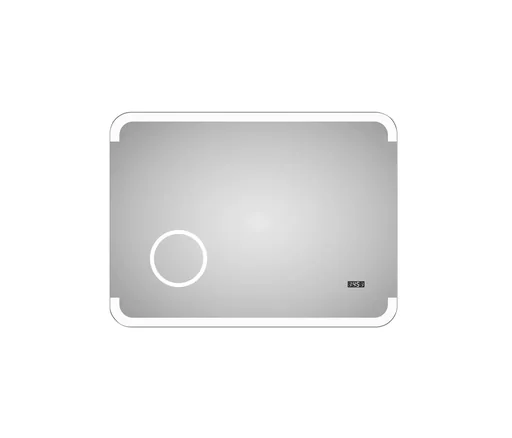 "Bathroom mirror with lighting, "Harmony" - 80 x 60 cm with backlit ambient light image"