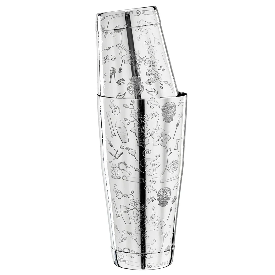 "Cocktailshaker - Collabo TIN on TIN roestvrij staal - 28oz/18oz - met gravure - Limited Edition image"