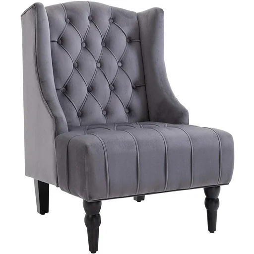 "Wing chair with tufting image"