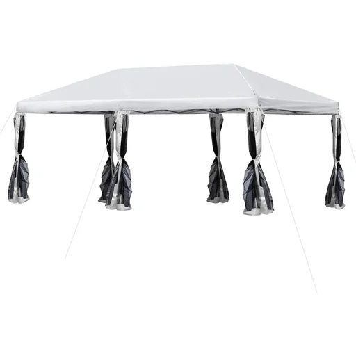 "Pop-up gazebo foldable cream white image"