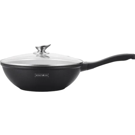 "Marble-coated wok pan - black - 30 cm image"
