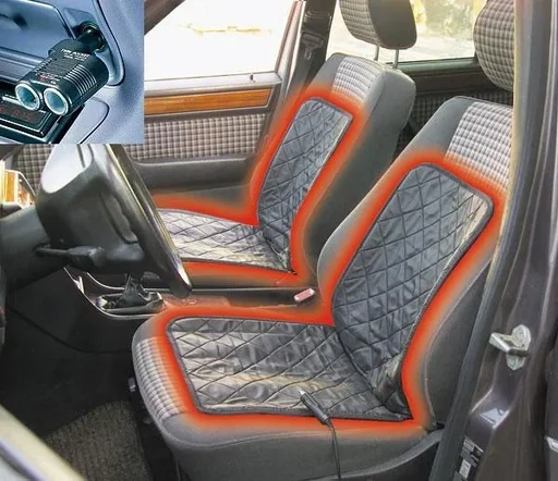 "Heated seat cushion, 12 volts, double pack + double socket image"