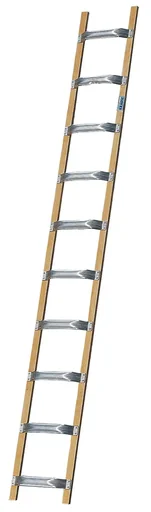 "Roof ladder, 18 rungs, aluminum/wood, width 37 cm, length 505 cm image"