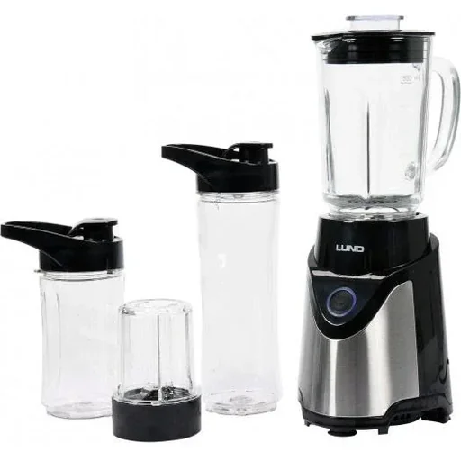 "LUND Smoothie Mixer - 500W - 240V - 14x14x34.5cm (Length x Width x Height) with 2 bottles image"