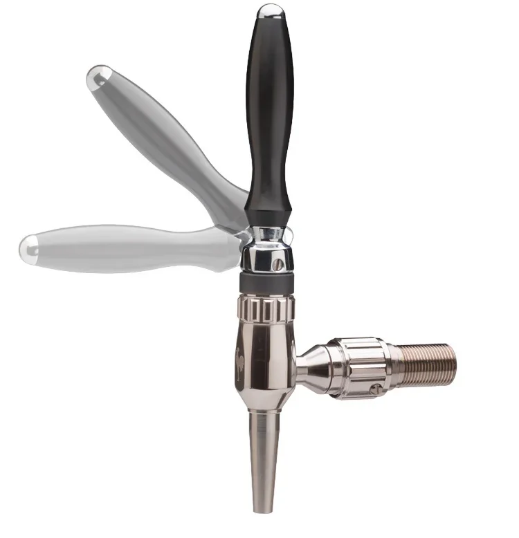 "Biertap, Compensatorkraan - Nordic - van gesatineerd staal met compensatoras inox 5/8", draadlengte: 35 mm image"