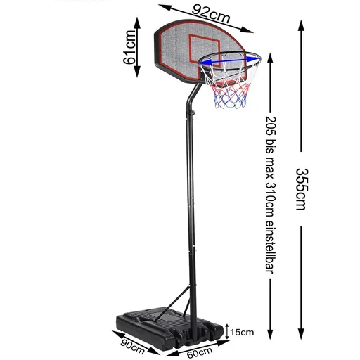 "Basketball ring - adjustable 205 - max 310 cm image"