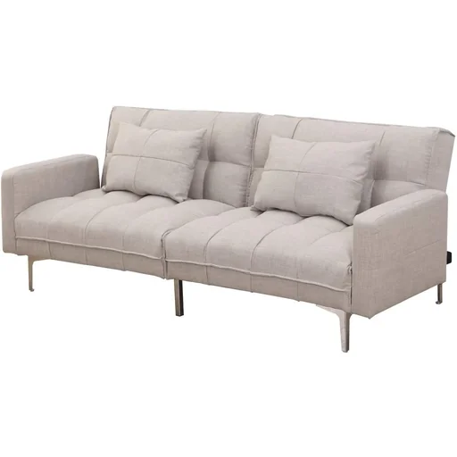 "sofa bed with pillows image"