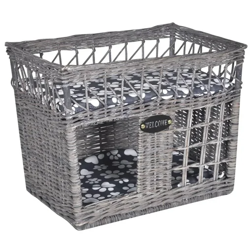 "Cat bed/scratching post with cushion square willow image"