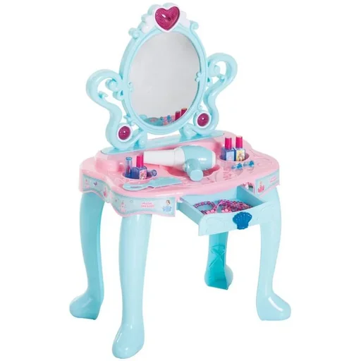 "Dressing table children's dressing table with piano photo frame light green + pink image"