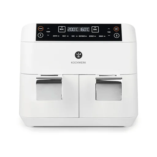 "Hot air fryer double basket cooking unit image"